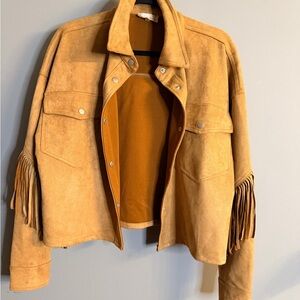 Altar’d State Faux Suede Fringe Jacket – New With Tags (Size Small)